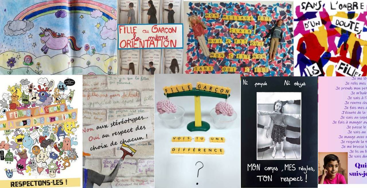 Affiches gagnantes du concours égalité Filles Garçons 2025 Affiches gagnantes du concours égalité Filles Garçons 2025