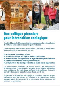 Développement Durable p4 - collège numérique - PEDC P2 - Edito p1 - Belle rentrée à tous les collégiens du Nord !