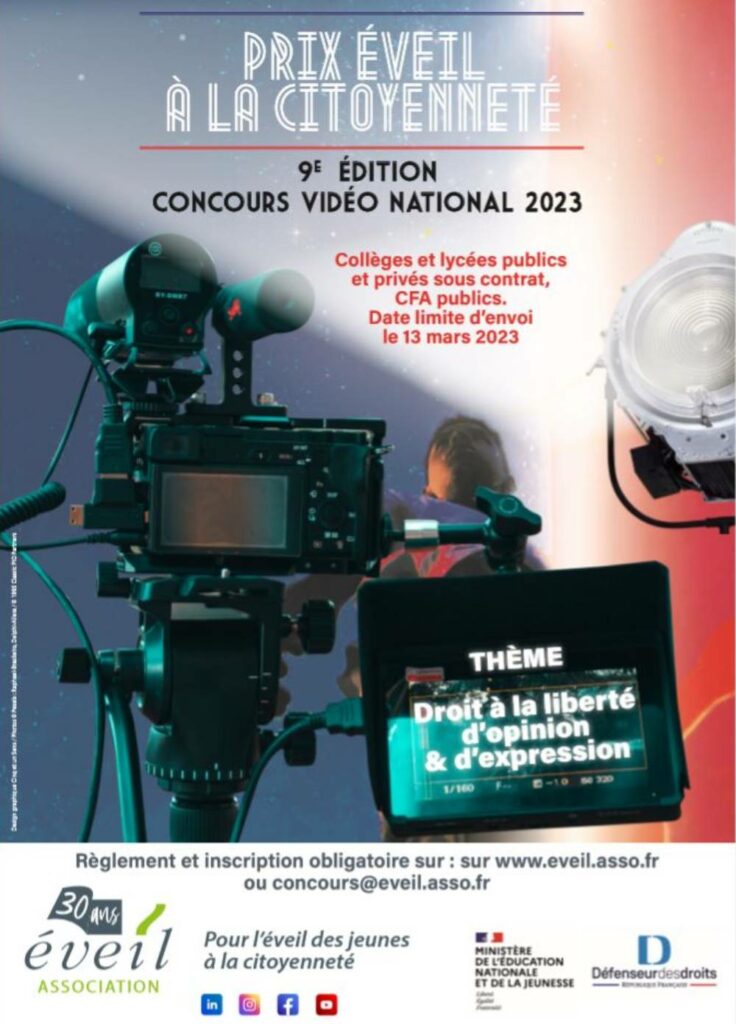 Concours vidéo - Prix "Eveil à la citoyenneté" 2023