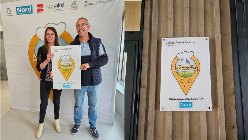Distinction du collège R Badinter au label Ici je mange local