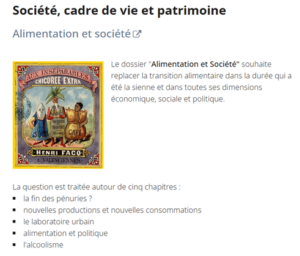 Ressources pédagogiques aux Archives départementales du Nord - Alimentation et société